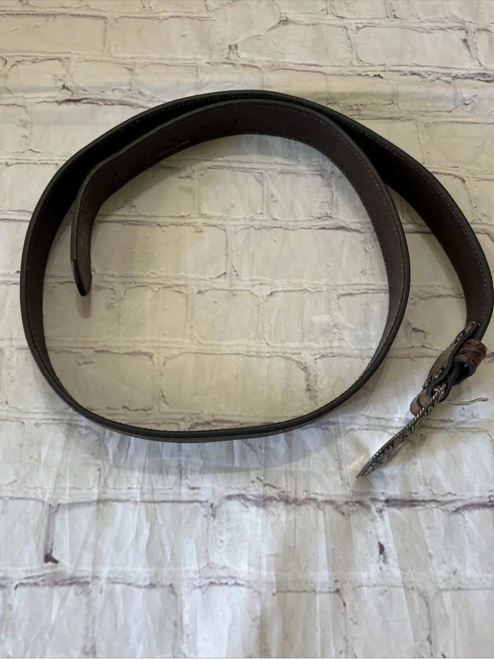 Ariat 2007 Limited Edition Buckle & Belt From Original Master Brown Size 46